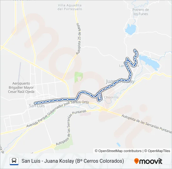 INTERURBANO  Line Map