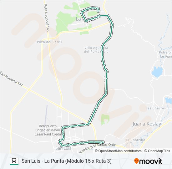 Mapa de INTERURBANO de autobús