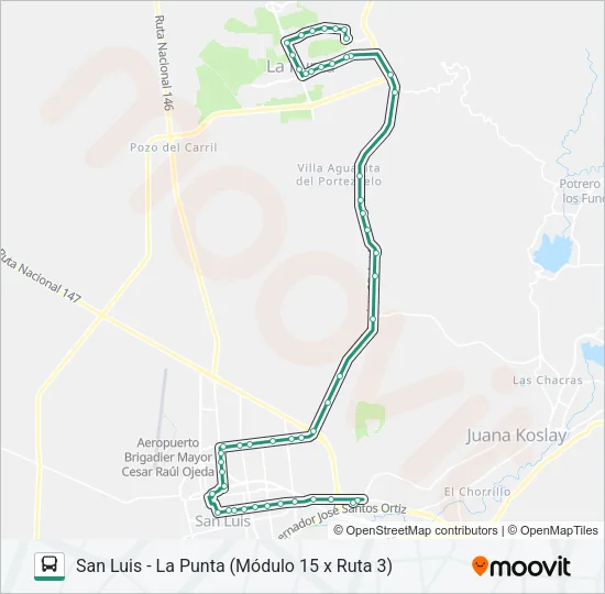 INTERURBANO Bus Line Map