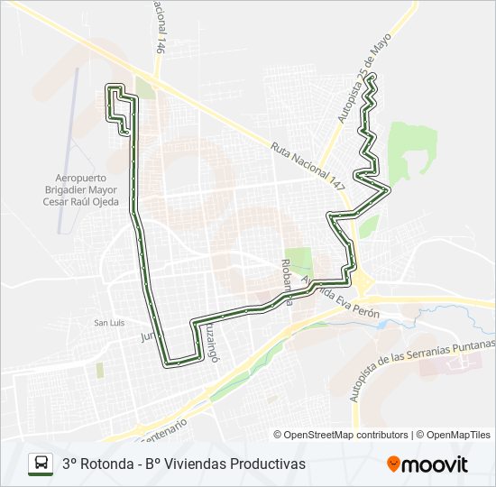 Mapa de D de autobús