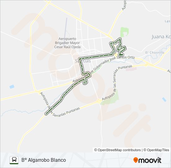 Mapa de E de autobús