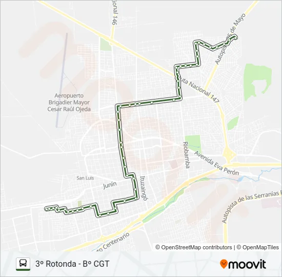 H Bus Line Map