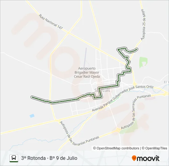 I Bus Line Map