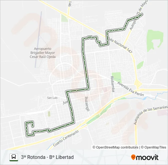 N Bus Line Map