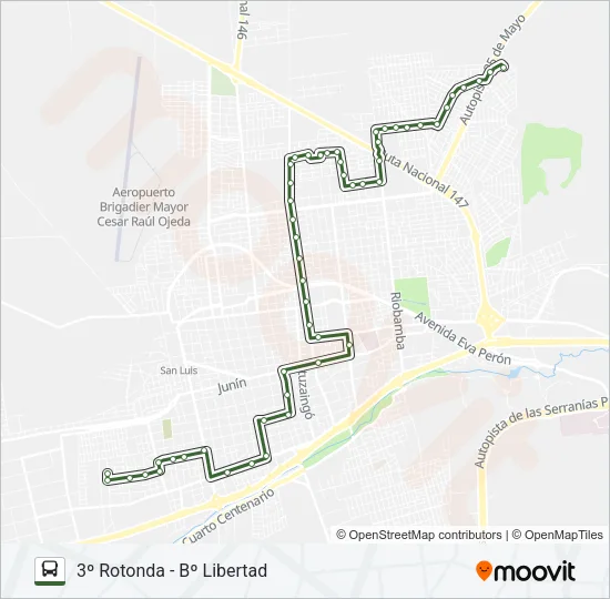 N Bus Line Map