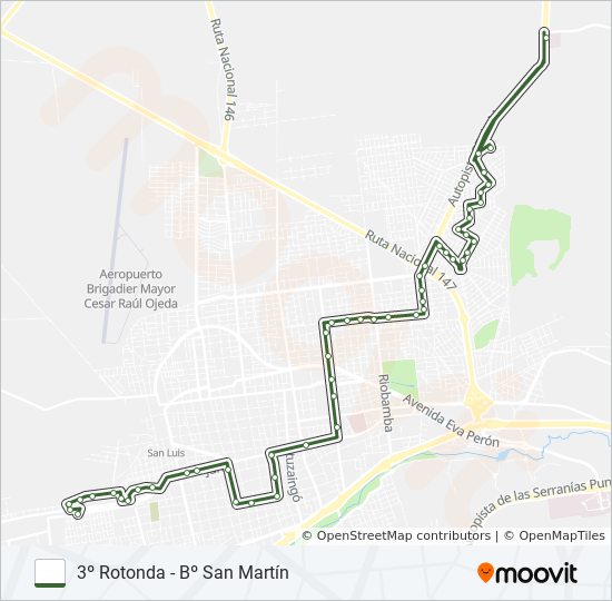 Mapa de R de autobús