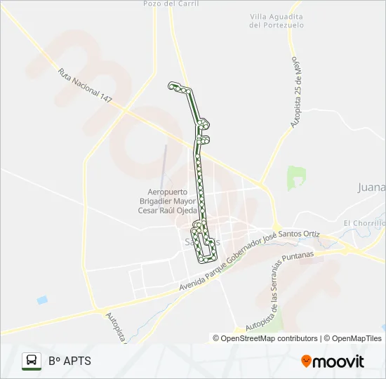 E1 Bus Line Map