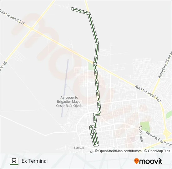 E1 Bus Line Map