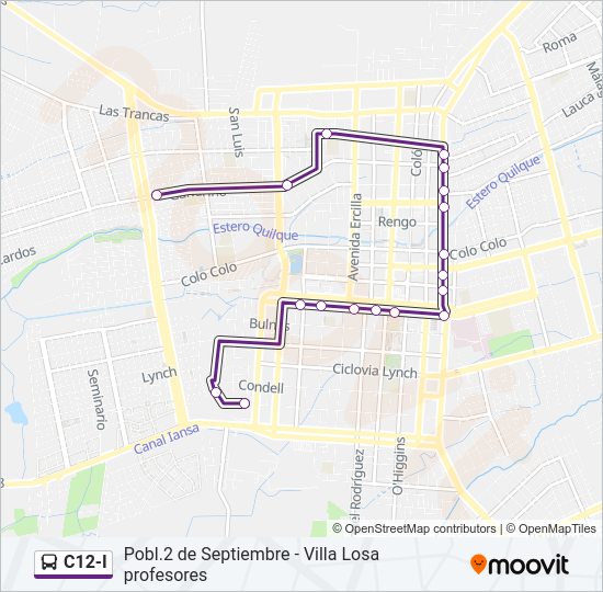 Mapa de C12-I de autobús