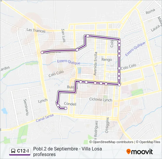 C12-I Bus Line Map