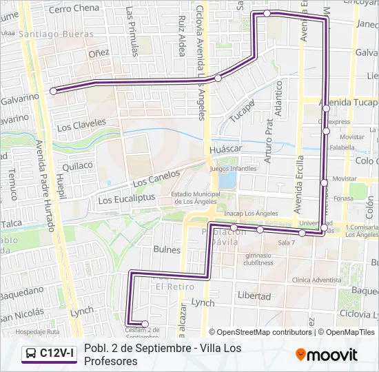 C12V-I Bus Line Map