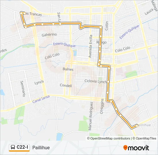 C22-I Bus Line Map