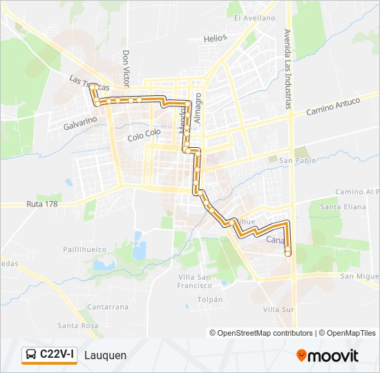 Mapa de C22V-I de autobús