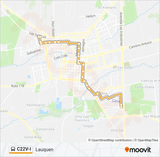 C22V-I Bus Line Map