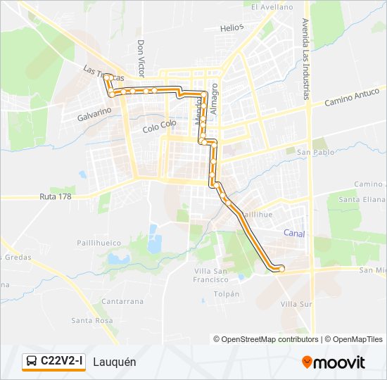 Mapa de C22V2-I de autobús