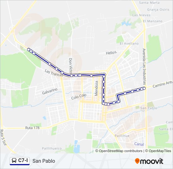 C7-I Bus Line Map