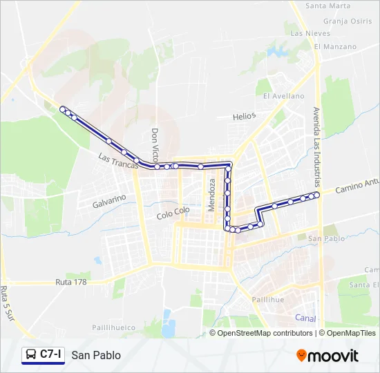 C7-I Bus Line Map