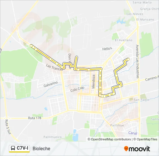 C7V-I Bus Line Map