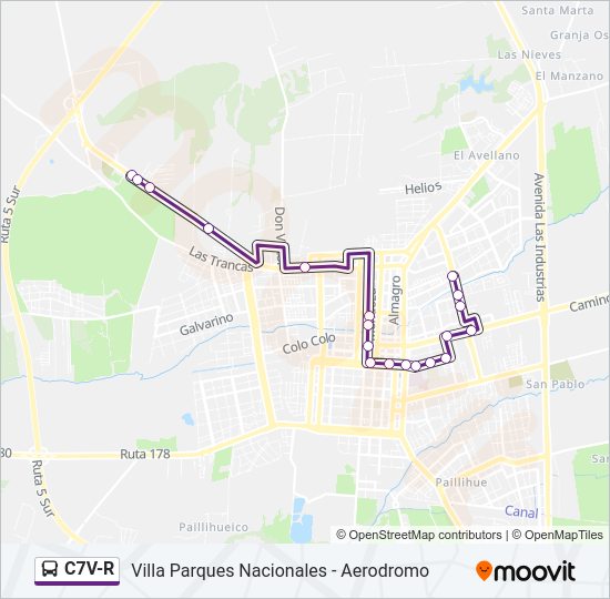 C7V-R Bus Line Map