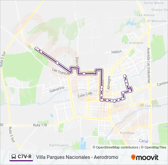 C7V-R Bus Line Map