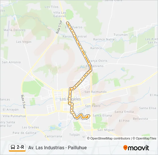 2-R Bus Line Map