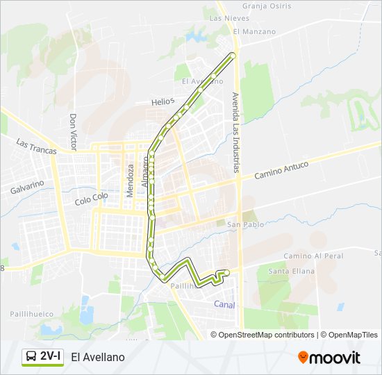 Mapa de 2V-I de autobús