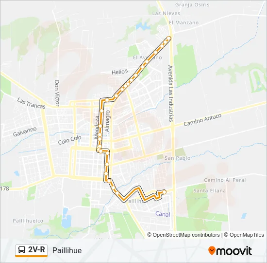 2V-R Bus Line Map