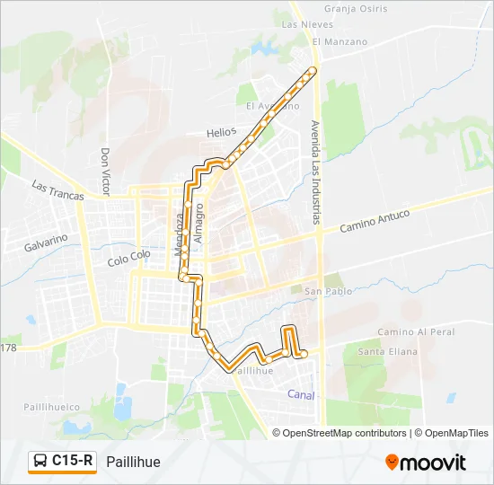 C15-R Bus Line Map