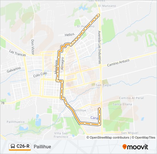 Mapa de C26-R de autobús