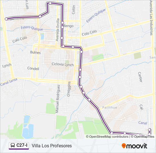 C27-I bus Line Map