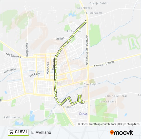 Mapa de C15V-I de autobús