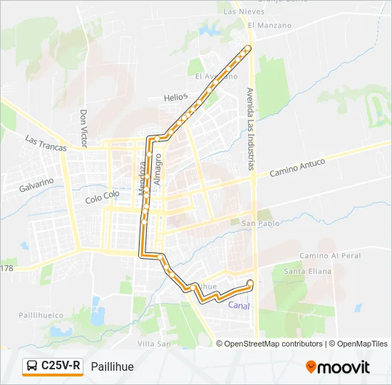 C25V-R Bus Line Map