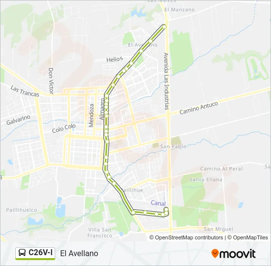C26V-I Bus Line Map