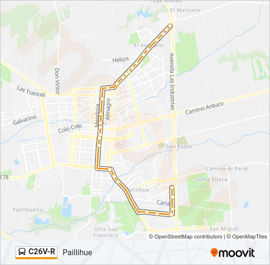 Mapa de C26V-R de autobús