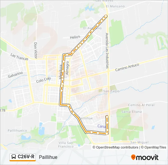 C26V-R Bus Line Map