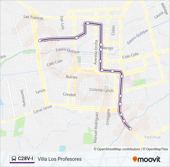 C28V-I Bus Line Map
