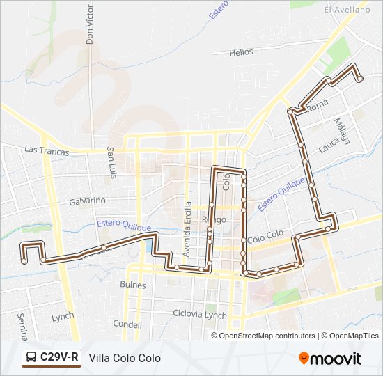 Mapa de C29V-R de autobús