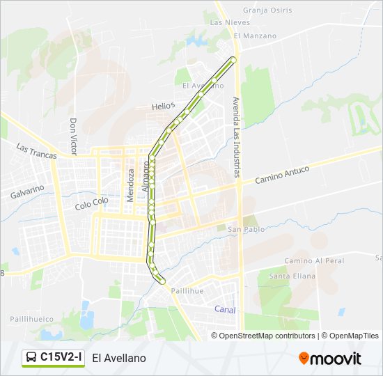 Mapa de C15V2-I de autobús
