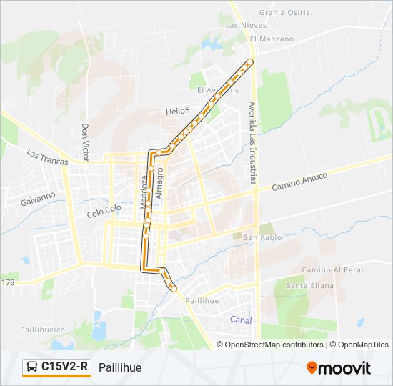 Mapa de C15V2-R de autobús