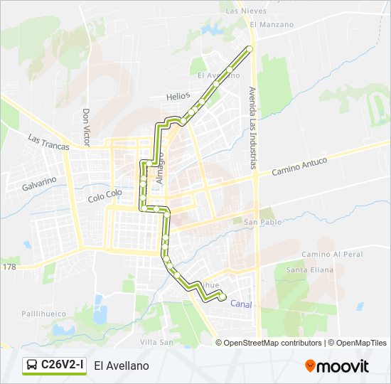 C26V2-I Bus Line Map