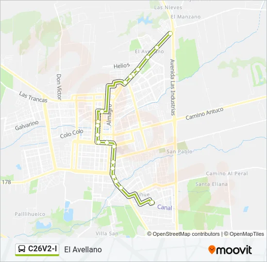 C26V2-I Bus Line Map