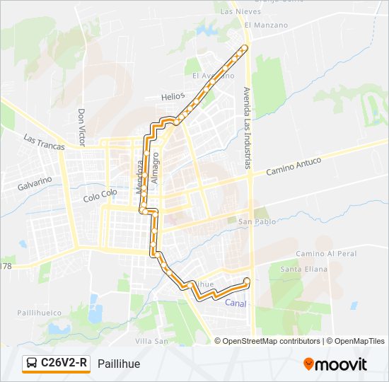 Mapa de C26V2-R de autobús