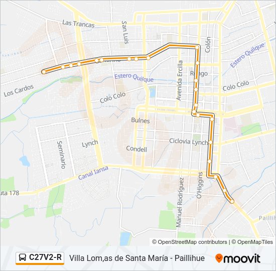 Mapa de C27V2-R de autobús