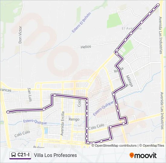 C21-I Bus Line Map