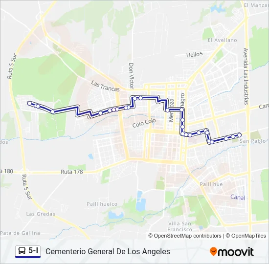 5-I Bus Line Map