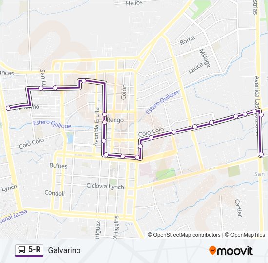 Mapa de 5-R de autobús