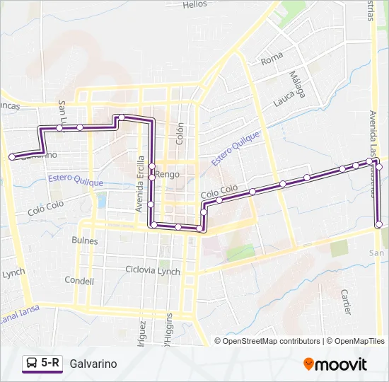 5-R Bus Line Map