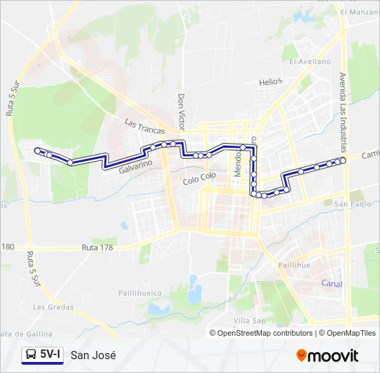 5V-I Bus Line Map