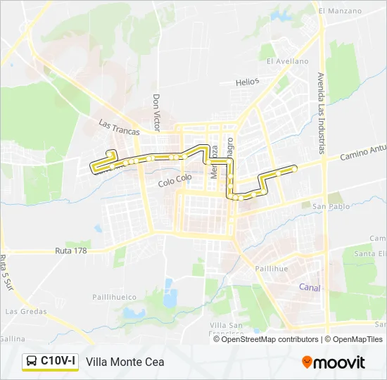 C10V-I Bus Line Map