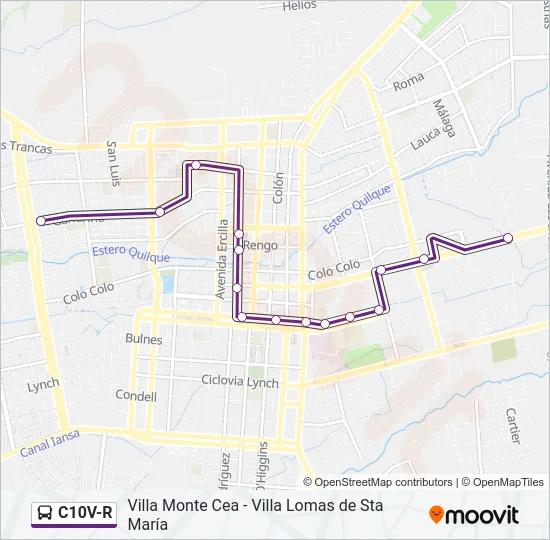 C10V-R Bus Line Map
